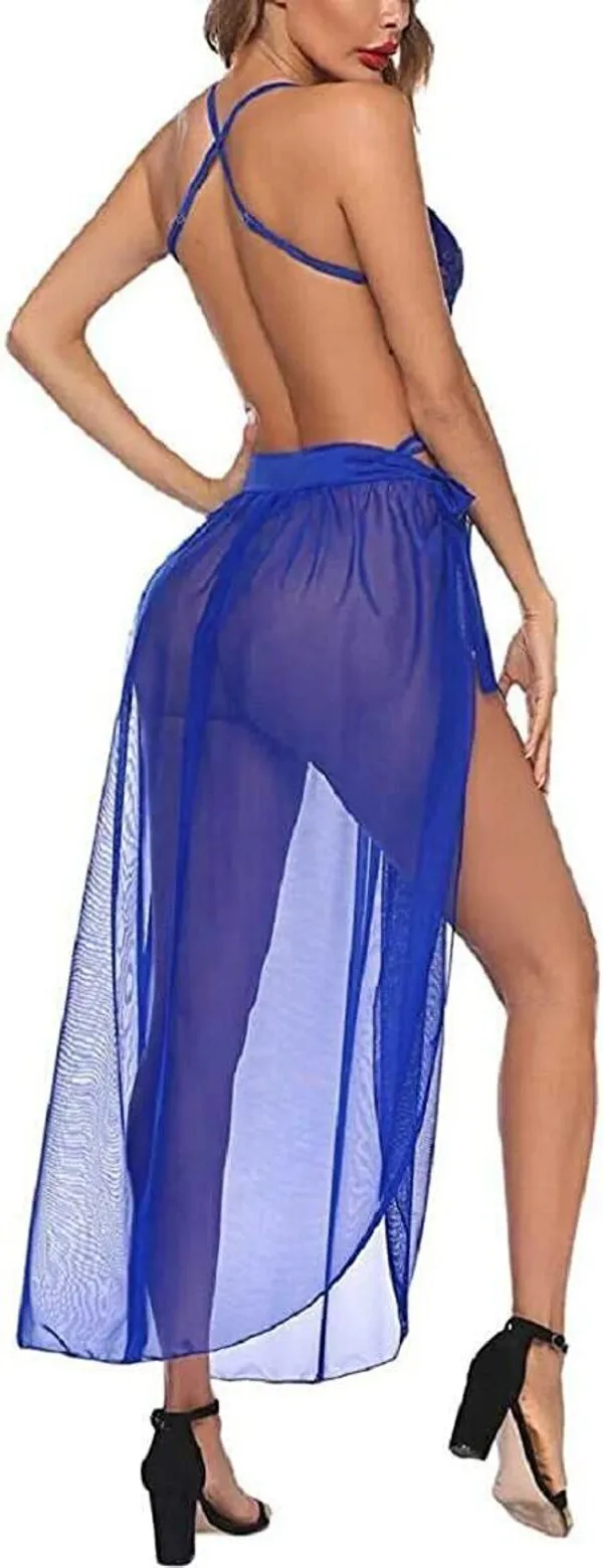 Blue_Net_Self_Design_Babydoll_For_Women