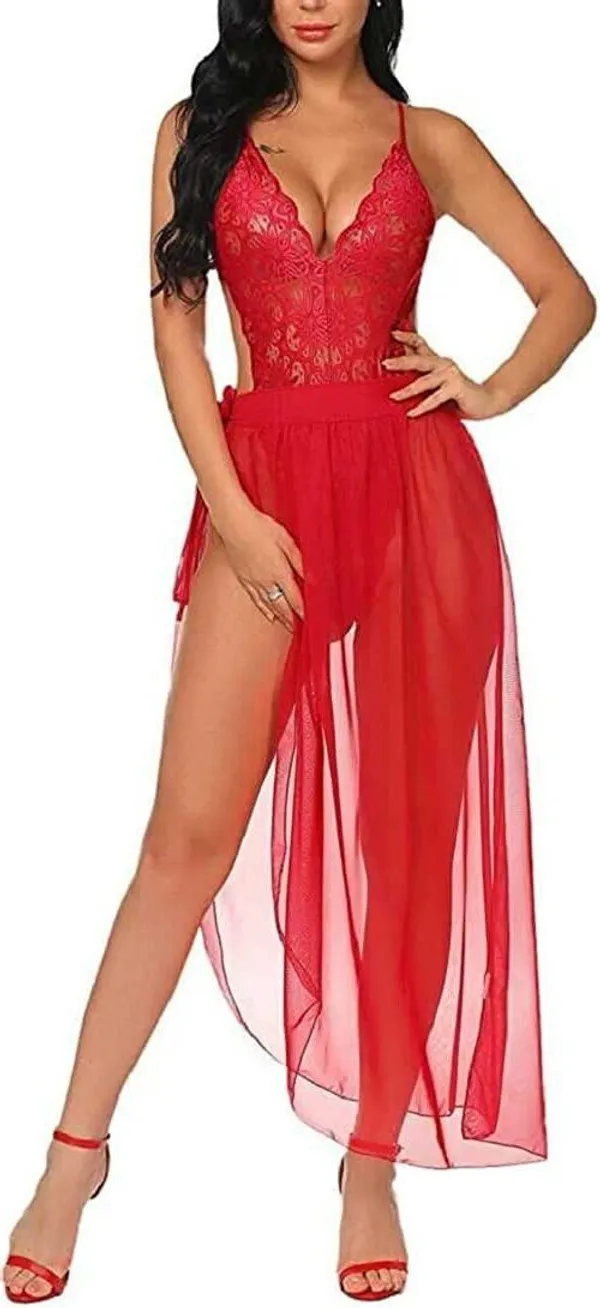 Red_Net_Self_Design_Babydoll_For_Women