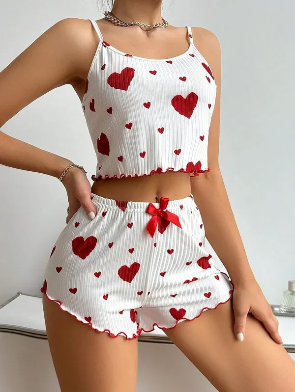 Women_Cami_Pajama_Set_Sleepwear_Lace_Trim_Short_PJ_Set_with_Shorts_Women's_Sexy_Silk_Pajamas_Sets_Cami_Shorts_Sets