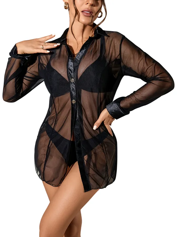 Women's_Sheer_Mesh_Button-Up_Shirt,_Black,_Long_Sleeve,_See-Through_Cover_Up