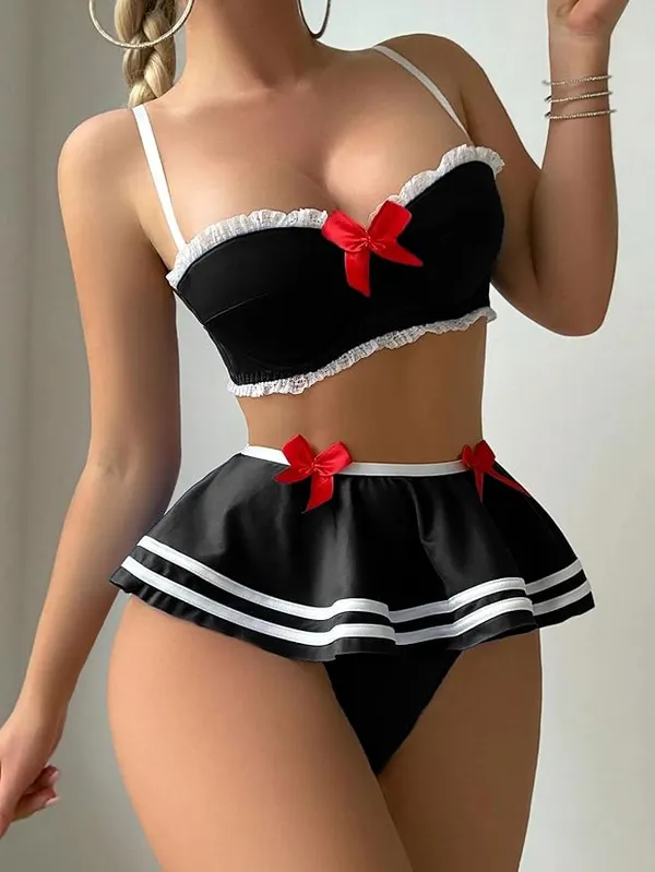 Sexy_Women_Sailor-Inspired_Lingerie_Set,_3-Piece_Outfit_with_Lace_Trim_Bra,_Mini_Skirt_&_Matching_Panty,_Cute_Cosplay_Nightwear,_Women_Baby_Doll_Dress_for_Honeymoon
