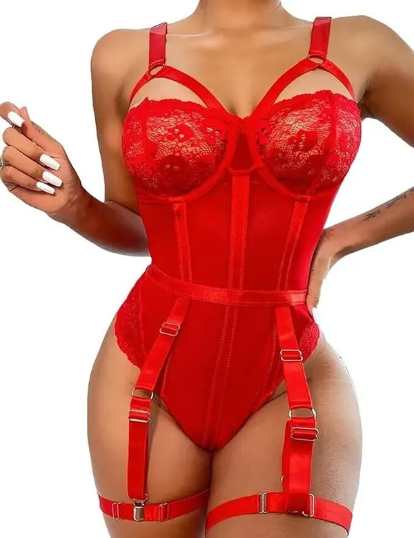 Red_Polycotton_Self_Design_Babydoll_For_Women