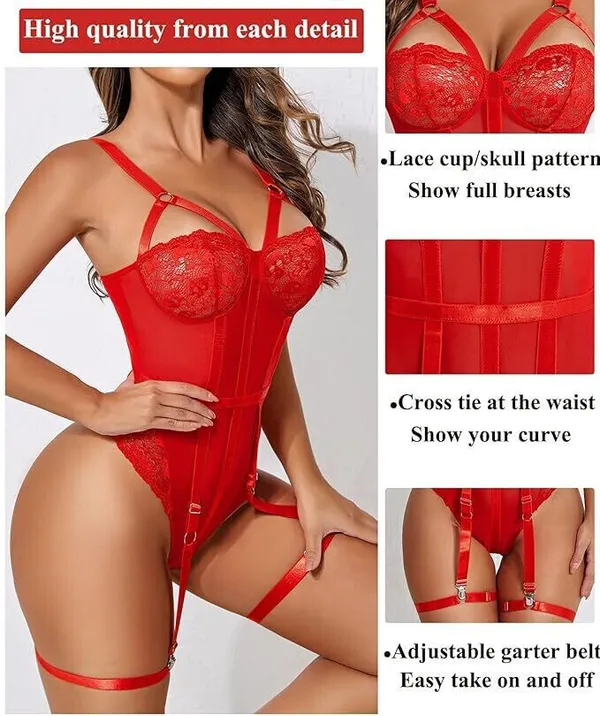 Red_Polycotton_Self_Design_Babydoll_For_Women