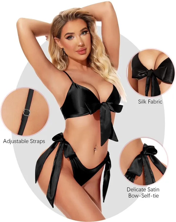 Black_Silk_Blend::Satin_Blend_Self_Design_Babydoll_For_Women