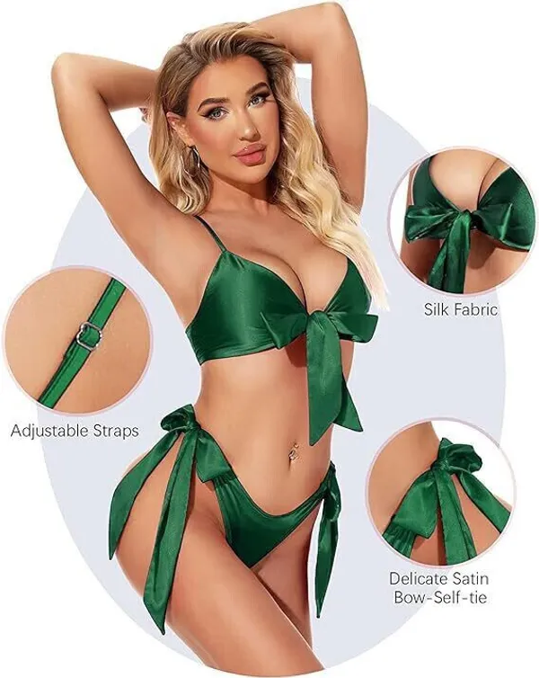 Green_Silk_Blend::Satin_Blend_Self_Design_Babydoll_For_Women