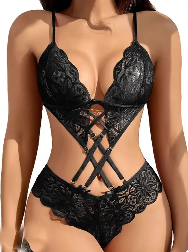 Black_Polyester_Self_Design_Babydoll_For_Women