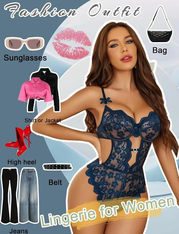 Blue_Polyester_Self_Design_Babydoll_For_Women