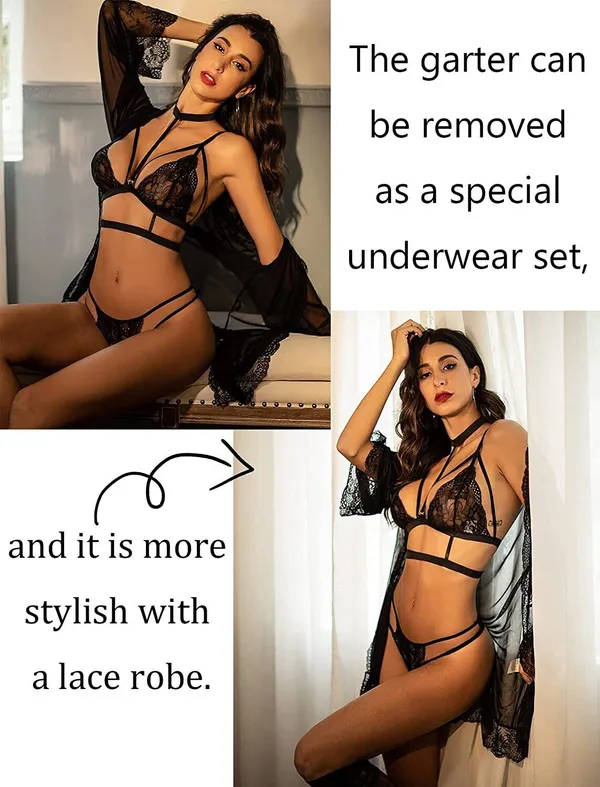 Black_Net_Self_Design_Babydoll_For_Women