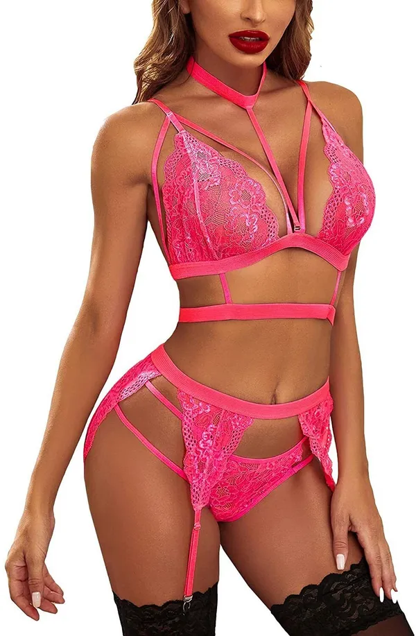 Pink_Net_Self_Design_Babydoll_For_Women