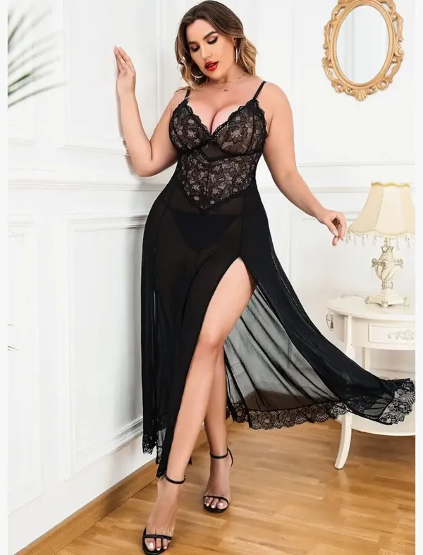 Black_Polyester_Self_Design_Babydoll_For_Women