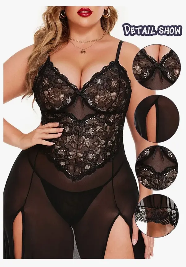 Black_Polyester_Self_Design_Babydoll_For_Women