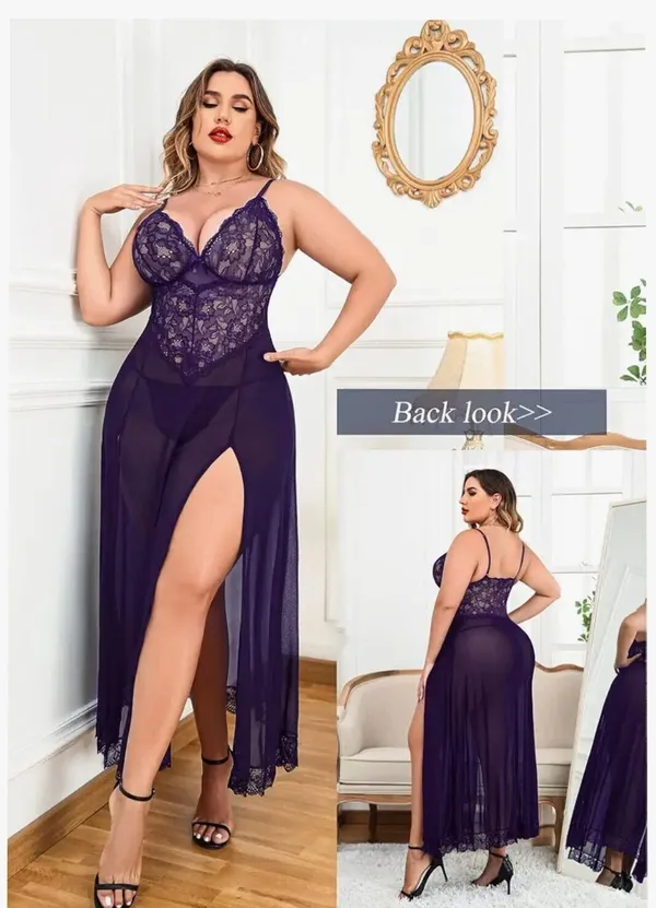 Blue_Polyester_Self_Design_Babydoll_For_Women