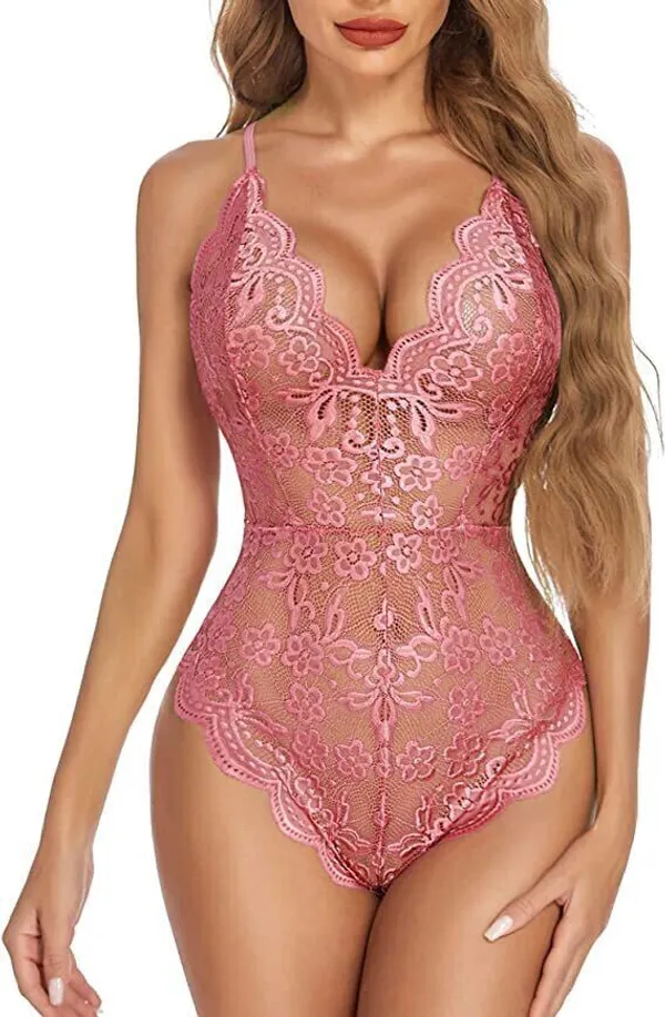 Pink_Net_Self_Design_Babydoll_For_Women