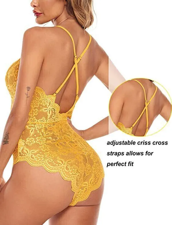Yellow_Net_Self_Design_Babydoll_For_Women