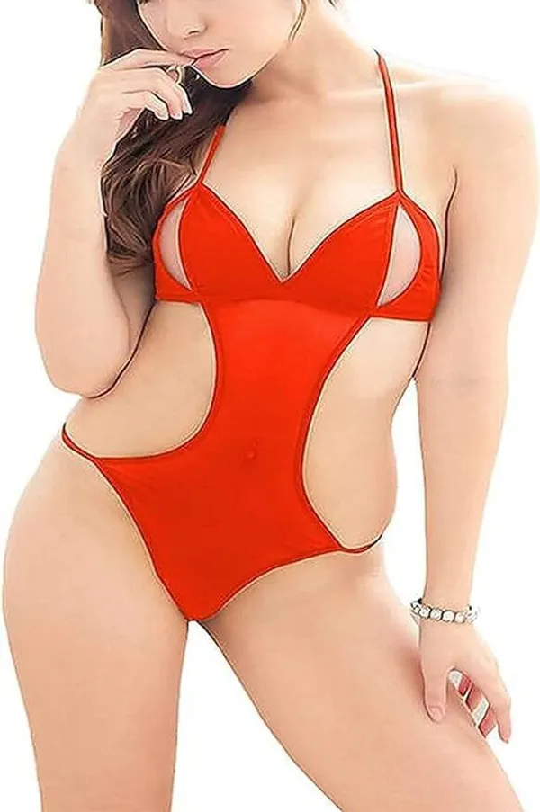 Red_Polyester_Self_Design_Babydoll_For_Women