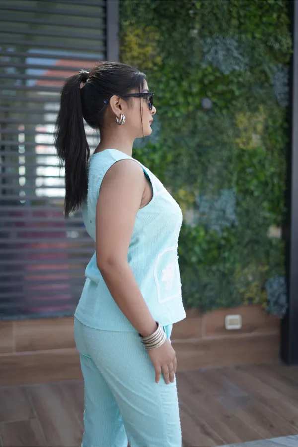 Electric_Blue_Cotton_Co-Ord_Set_For_Women