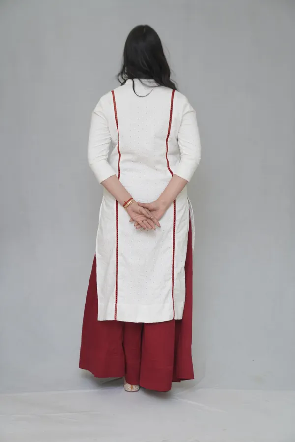White_&_Red_Hakuba_Cotton_Kurta_And_Palazzo_Set_For_Women