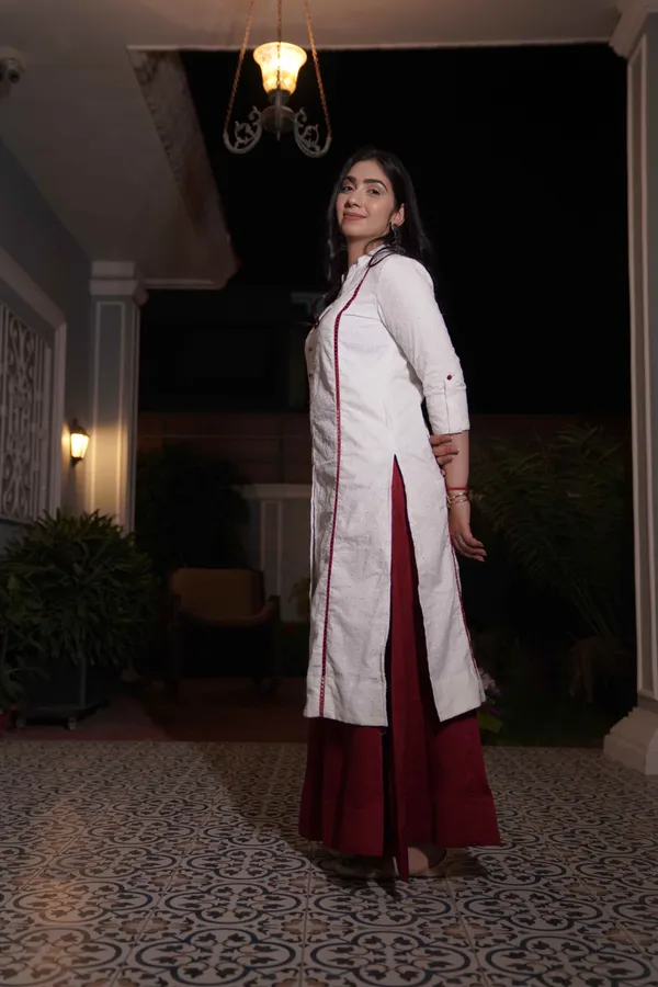 White_&_Red_Hakuba_Cotton_Kurta_And_Palazzo_Set_For_Women