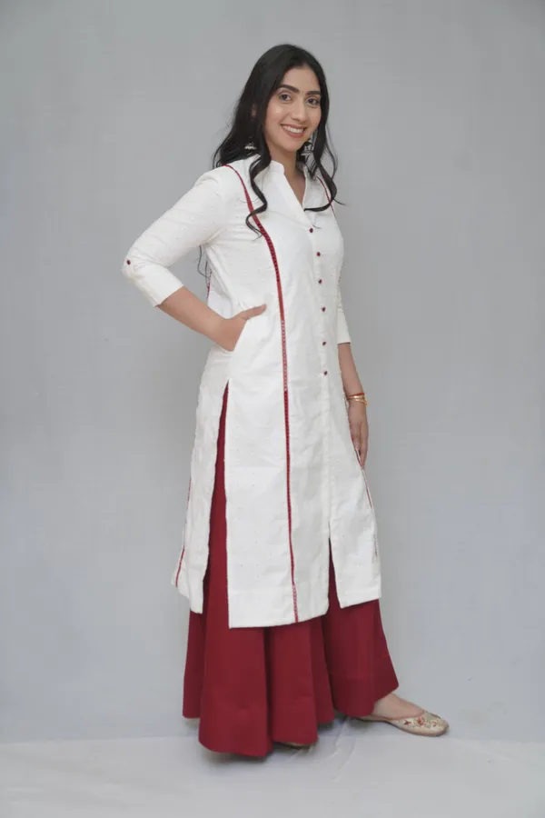 White_&_Red_Hakuba_Cotton_Kurta_And_Palazzo_Set_For_Women
