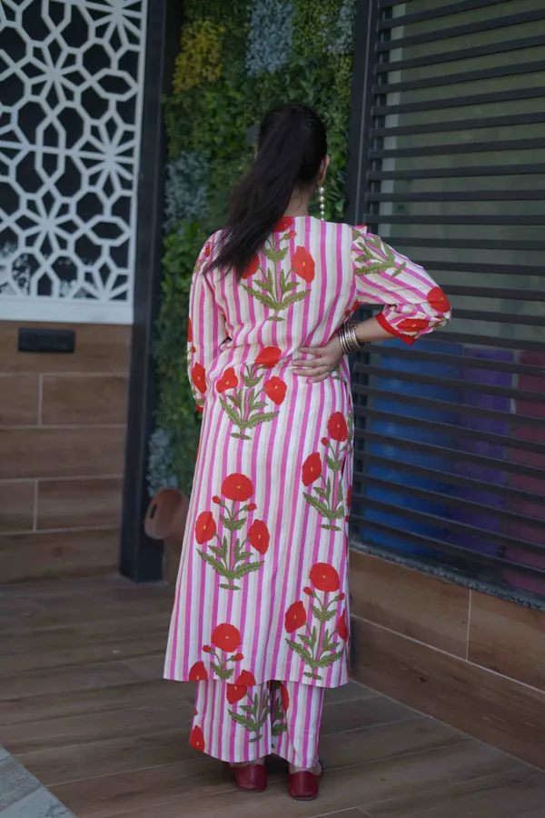 Pink_Rayon_Kurta_Set_For_Women