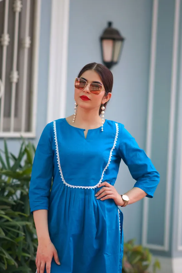 Blue_Cotton_Kurta_Set_For_Women
