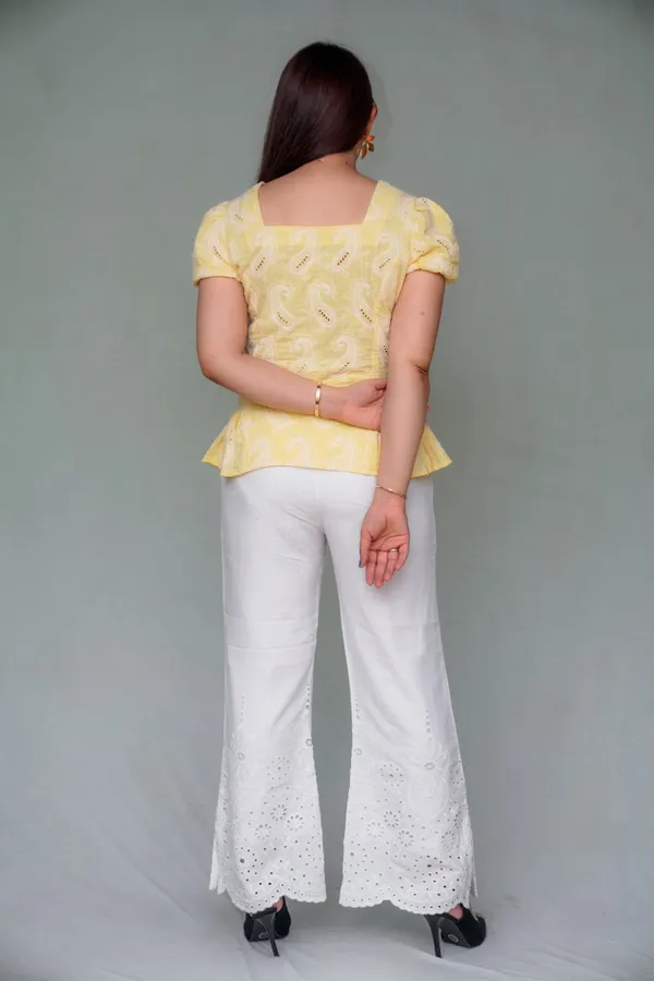 Yellow_&_White_Cotton_Co-Ord_Set_For_Women