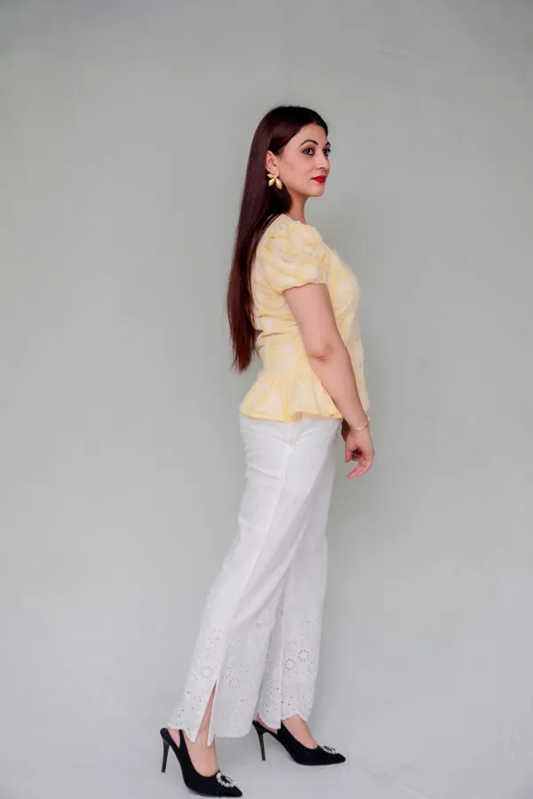 Yellow_&_White_Cotton_Co-Ord_Set_For_Women