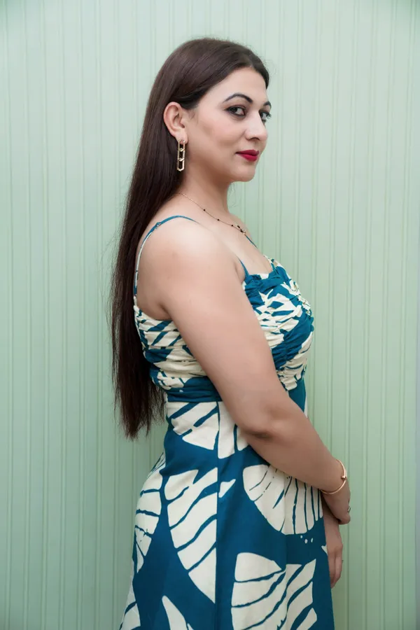 Teal_Blue_Flex_Cotton_Midi_Dress_For_Women