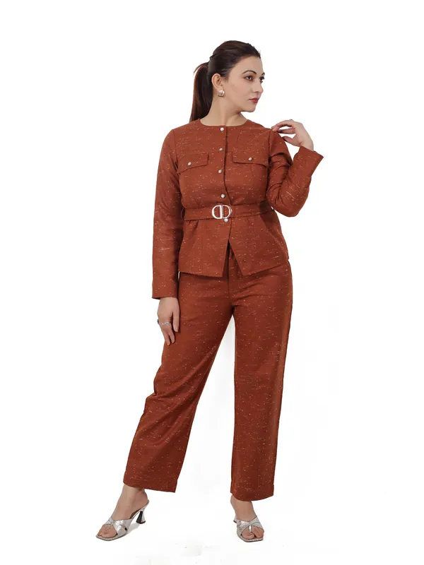 Rust_Pure_Wool_Co-Ord_Set_For_Women