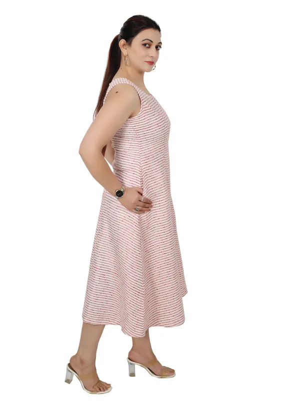 Peach_Tweed_Midi_Dress_With_Jacket_For_Women