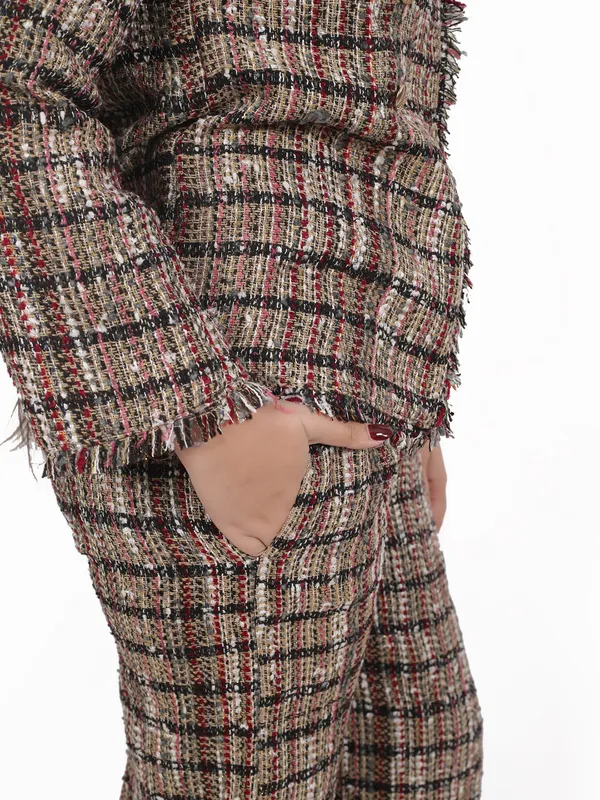 Black_Shimmer_Tweed_Blazer_Set_For_Women