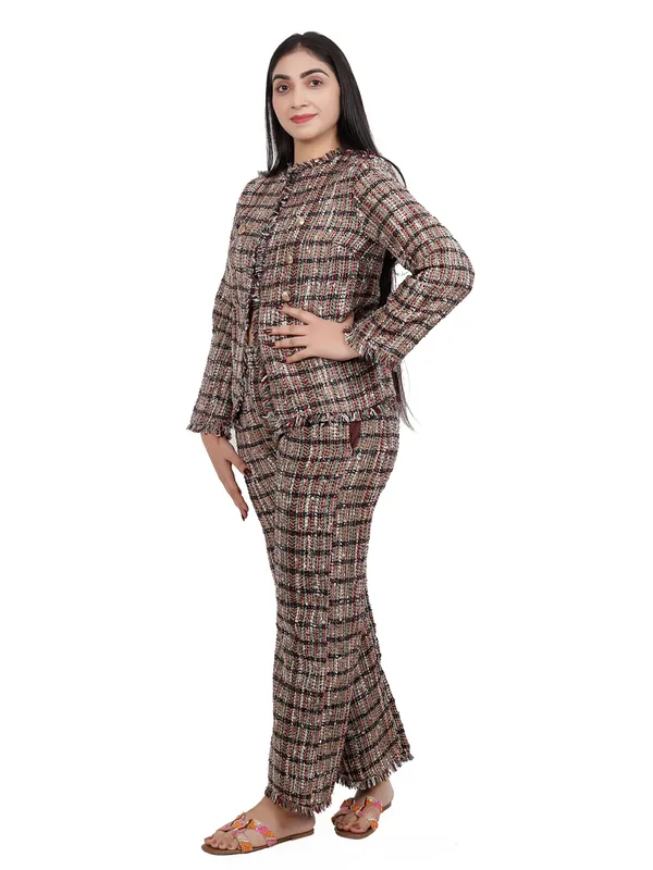 Black_Shimmer_Tweed_Blazer_Set_For_Women