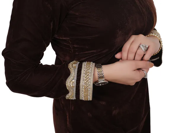 Brown_Velvet_Kurta_Set_For_Women