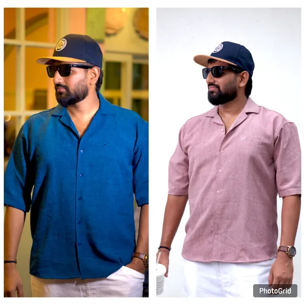 Deep_Teal_&_Dusty_Mauve_Linen_Blend_Slub_Shirt_For_Men_(Pack_of_2)