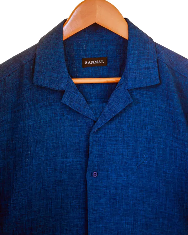 Deep_Teal_&_Dusty_Mauve_Linen_Blend_Slub_Shirt_For_Men_(Pack_of_2)
