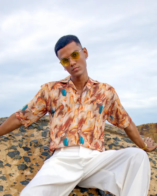 Gold__&_Blue_Premium_Printed_Rayon_Shirt_For_Men_(Pack_Of_2)