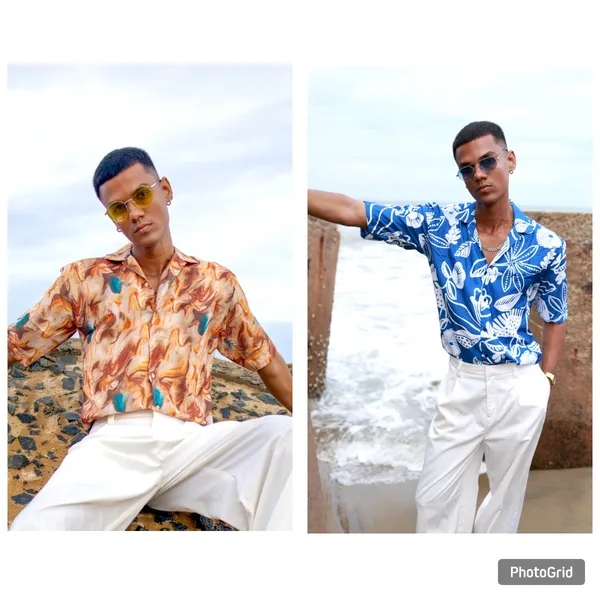 Gold__&_Blue_Premium_Printed_Rayon_Shirt_For_Men_(Pack_Of_2)