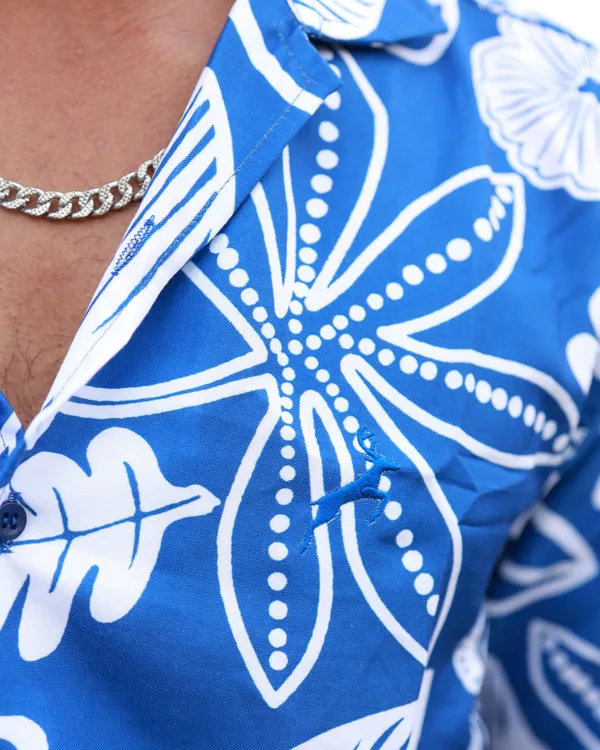 Blue_Premium_Printed_Rayon_Shirt_For_Men