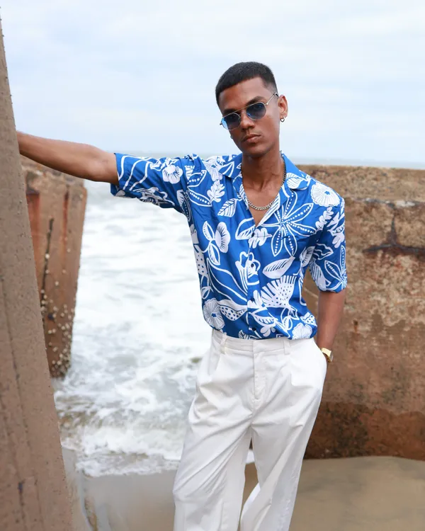 Blue_Premium_Printed_Rayon_Shirt_For_Men