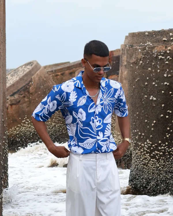 Blue_Premium_Printed_Rayon_Shirt_For_Men