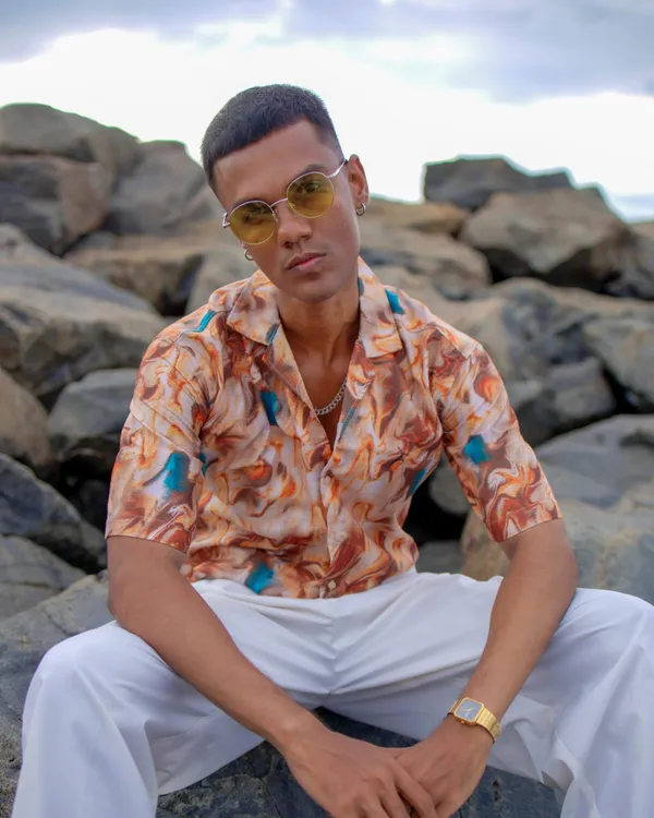 Gold_Premium_Printed_Rayon_Shirt_For_Men