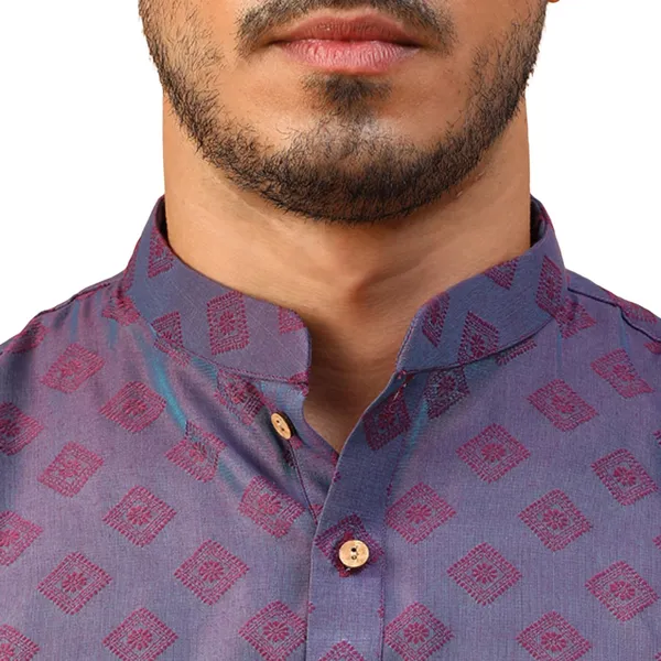 Purple_Cotton_Full_Sleeve_Regular_Fit_Printed_Kurta_Set_For_Men