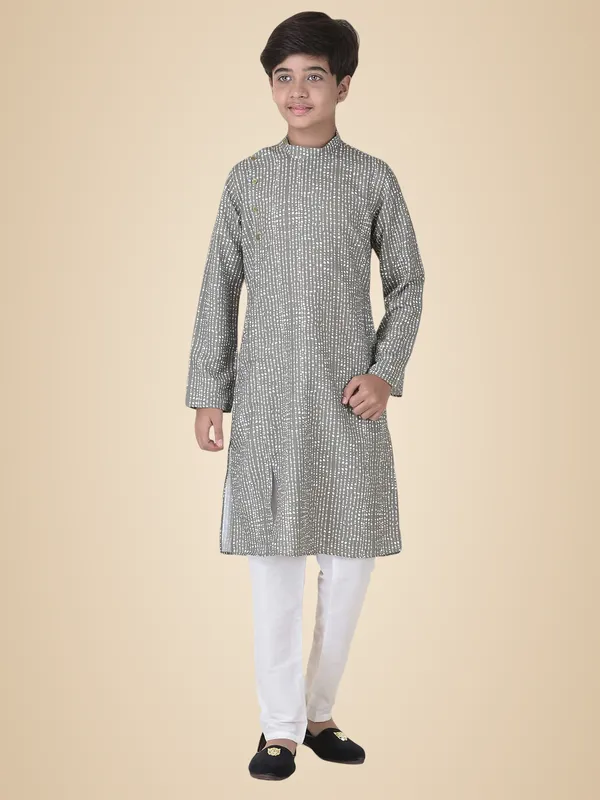 Green_Cotton_Full_Sleeve_Regular_Printed_Kurta_For_Kids