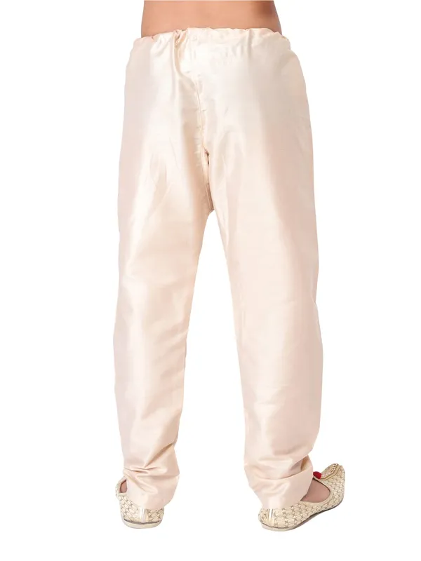 Cream_Cotton_Regular_Plain_Churidar_For_Kids