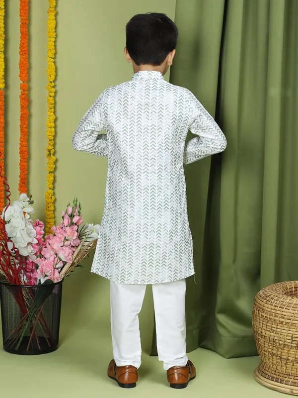 Green_Cotton_Full_Sleeve_Regular_Fit_Printed_Green_Kurta_For_Boy