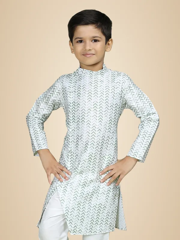 Green_Cotton_Full_Sleeve_Regular_Fit_Printed_Green_Kurta_For_Boy