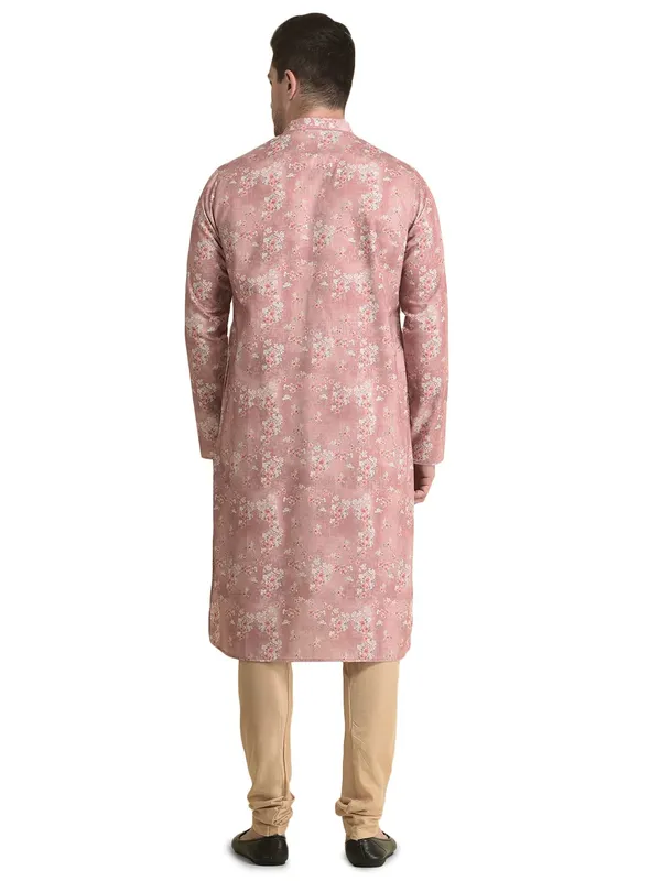 Pink_Cotton_Full_Sleeve_Regular_Fit_Printed_Kurta_For_Men