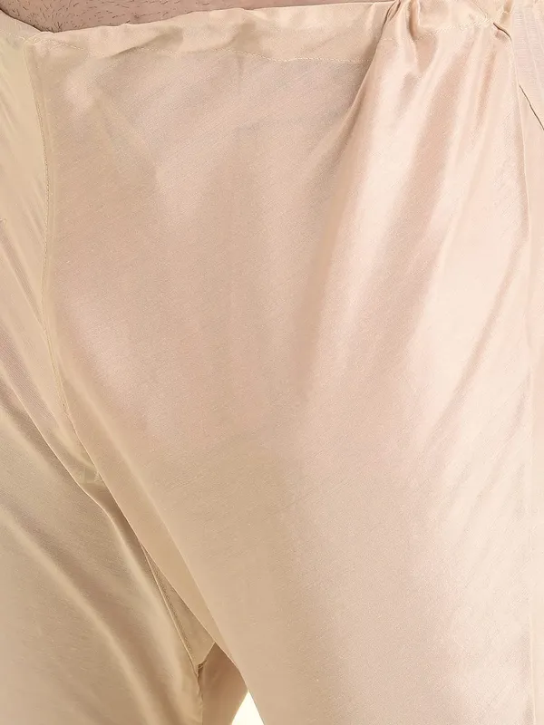 White_Cotton_Off_White_Full_Sleeves_Regular_Printed_Kurta_Churidar_Set_For_Men