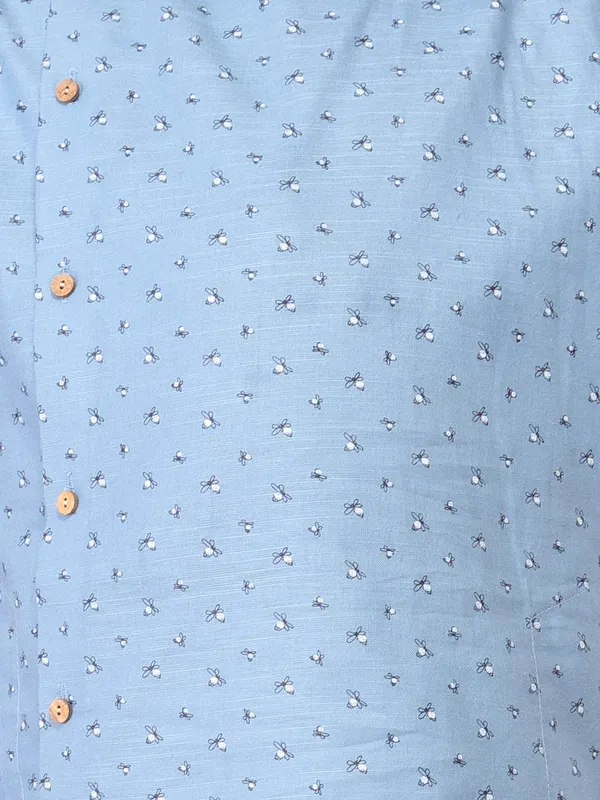 Blue_Cotton_Full_Sleeve_Regular_Fit_Printed_Kurta_Churidar_For_Kids