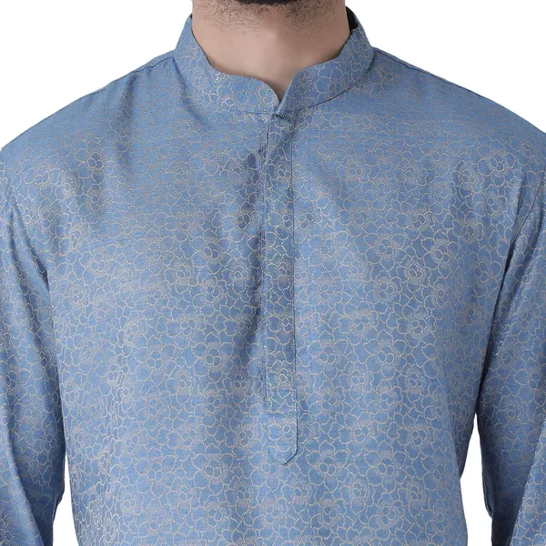 Silver_Silk_Blend_White_Full_Sleeve_Regular_Fit_Printed_Kurta_For_Men